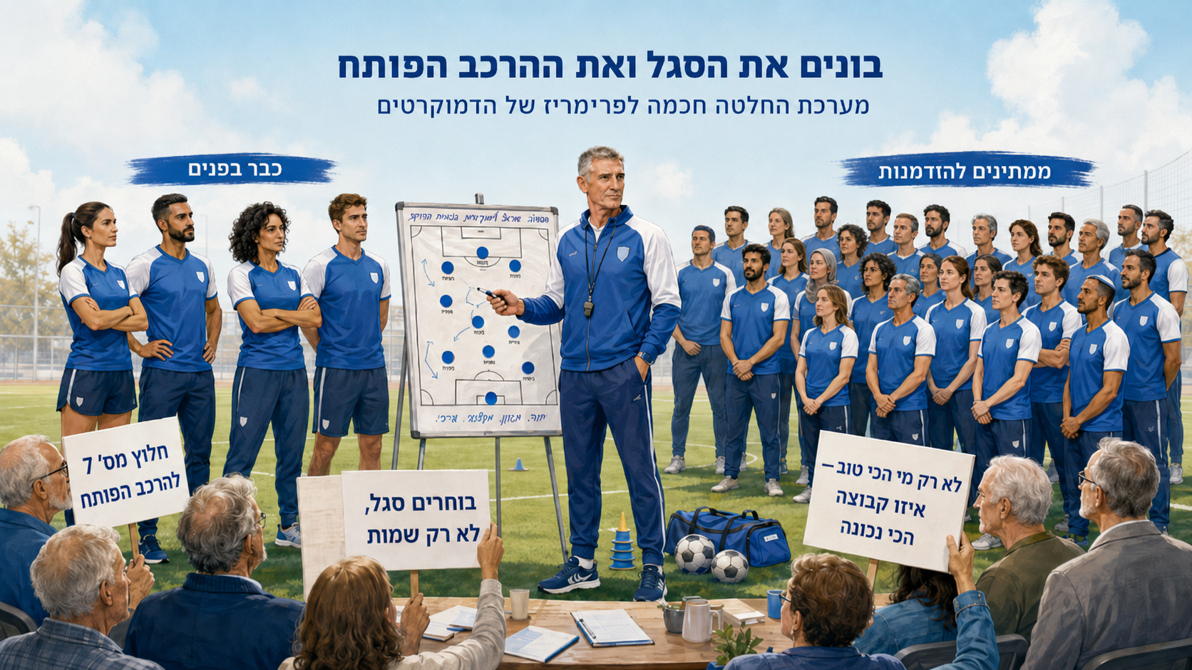 איור קונספטואלי של בחירת סגל למפלגת הדמוקרטים